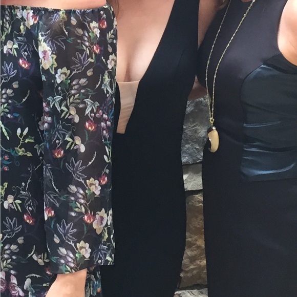 Jovani Black Plunge Maxi Gown - Picture 3 of 3